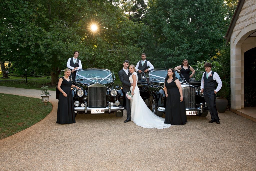 Vintage car hire at Cedar Creek Estate Weddings